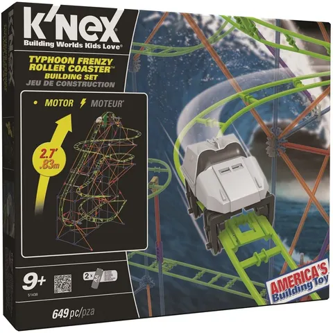 K’NEX Typhoon Frenzy Roller Coaster Building Set – image 1