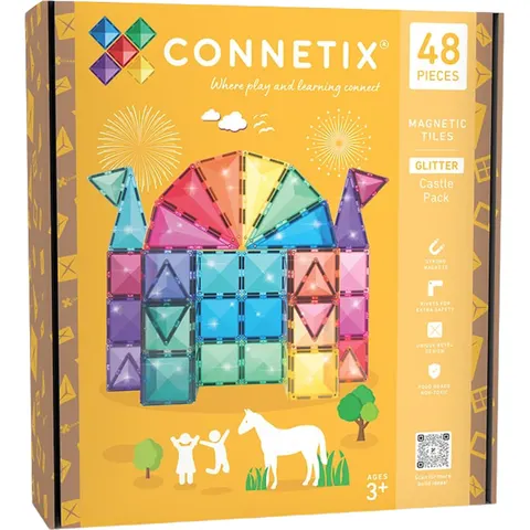 Connetix Glitter Castle Pack 48 piezas – imagen 1
