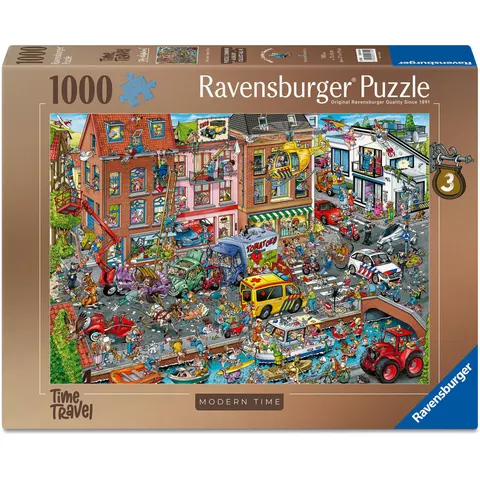 Puzzel Ravensburger Ray's comic Modern Time 1000 stukjes – afbeelding 1