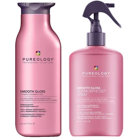 Pureology Smooth Gloss Shampoo & Silkmorphose Spray Duo – image 1