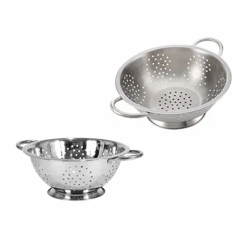 Sq Professional Stainless Steel Kitchen Colander Strainer With Handles – image 1