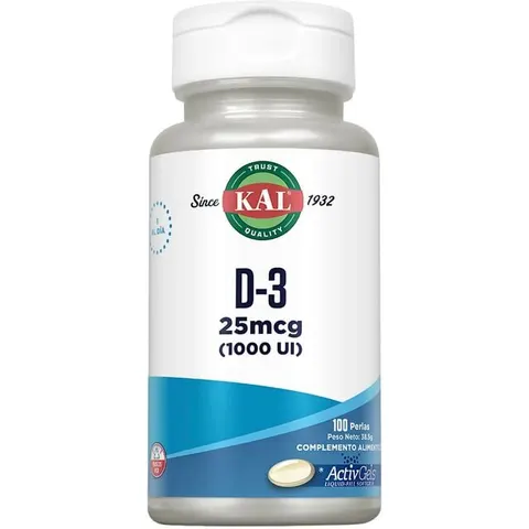 Kal D-3 25 mcg 100 Perlas – imagen 1