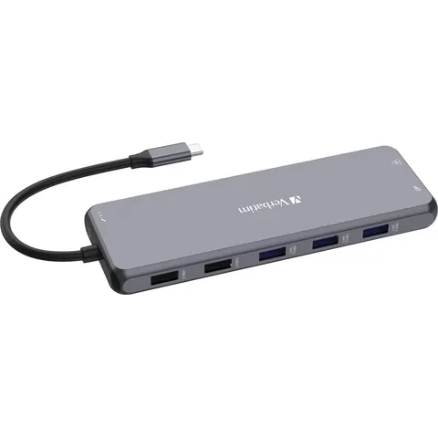 VERBATIM USB-C Pro Multiport Hub CMH-13 – Grau – Bild 1