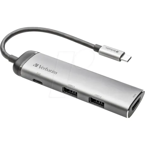 Concentrador USB C - USB C / HDMI / 2x USB A (Gris) - VERBATIM – imagen 1