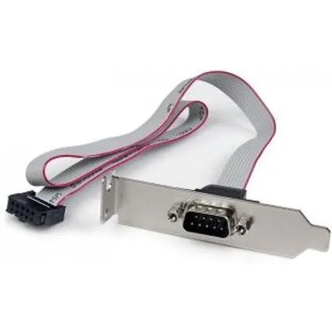 StarTech.com Adaptador de 0.4m Header Cabezal Bracket Serie Serial DB9 RS232 a IDC 10 Pines Placa Ba – imagen 1