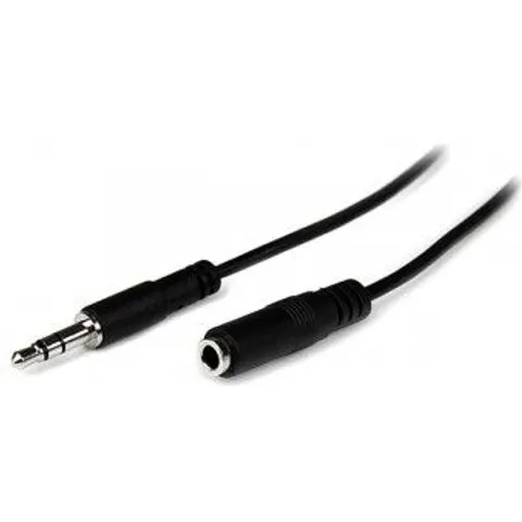 StarTech.com 2 m slanke 3,5 mm stereo-audioverlengkabel - M/F – afbeelding 1