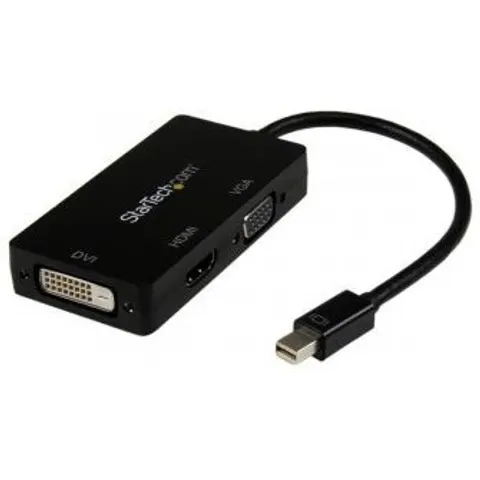STARTECH mDP to VGA DVI HDMI Adapter – Schwarz – Bild 1