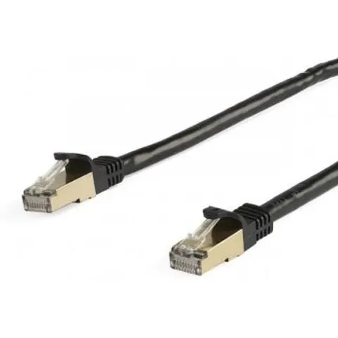 StarTech.com Cable de 5m de Red Ethernet CAT6a Negro RJ45 STP – imagen 1