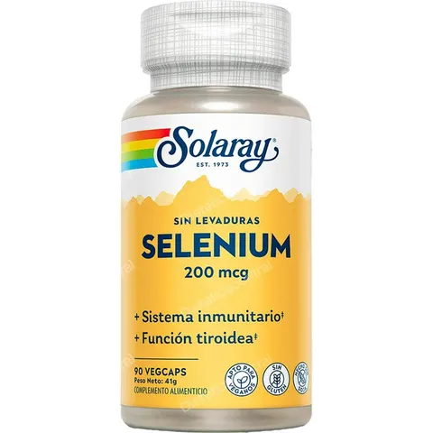 SOLARAY Selenio 200mcg sin levaduras 90 caps – imagen 1