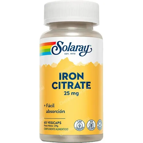 SOLARAY Iron 25mg 60cáps – imagen 1
