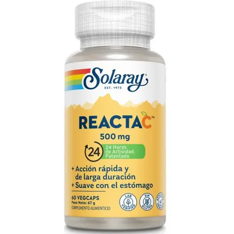 SOLARAY Reacta C™ 500 mg 60 caps vegetales – imagen 1
