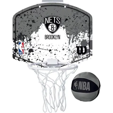 Basketball Basket Wilson Brooklyn Nets Mini Grey – afbeelding 1