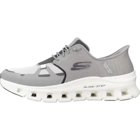 Slip-On Sneaker SKECHERS "GLIDE-STEP PRO", Herren, Gr. 43, Textil, grau, Schuhe Slip-On Sneaker, Laufschuh, Trainingsschuh mit flexibler Traktionslaufsohle grau – Grau,Gr – Bild 1