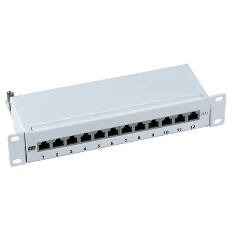 EFB-ELEKTRONIK PATCHPANEL 12-6 - Panel de conexiones mini, 12 puertos, Cat.6, 1U – imagen 1