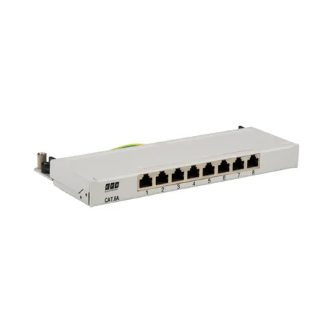 EFB-ELEKTRONIK "EFB 37738.8 - Mini-Patchpanel STP Cat.6A, 10"" 0,5U" – image 1