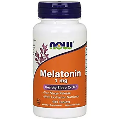 NOW Foods Melatonin 100 Tabletten – Bild 1