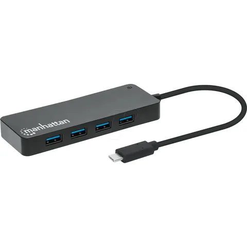 MH 7-Port USB-A Hub C-Stecker – Schwarz – Bild 1