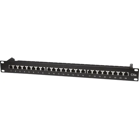 INTELLINET INT 513487 - Patchpanel, 24-Port, Cat5e, 1 HE – image 1