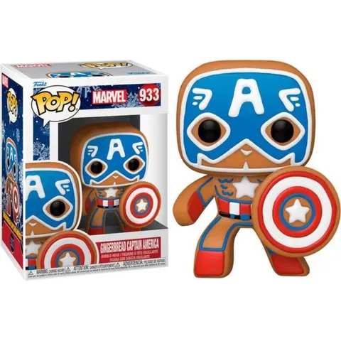 Funko Pop Marvel: Holiday - Gingerbread Captain America – afbeelding 1