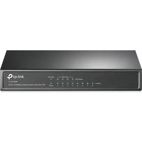 TP-LINK TL-SF1008P - Desktop-Switch (Schwarz) – Bild 1