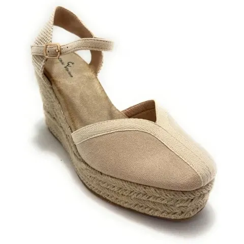 Vision Espardena Cuña Alta Borde Beige Talla 38 – imagen 1