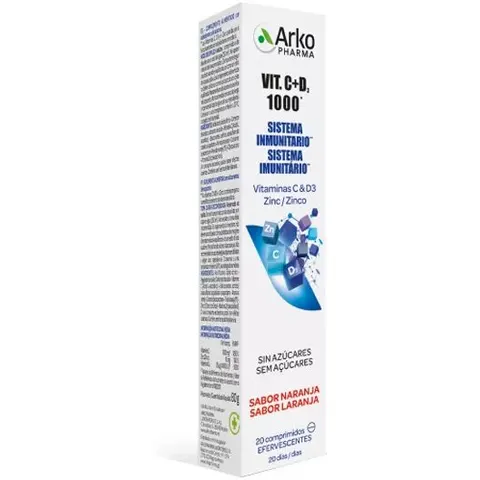 Arkopharma vitamina c+d3 1000mg 20comp. – imagen 1