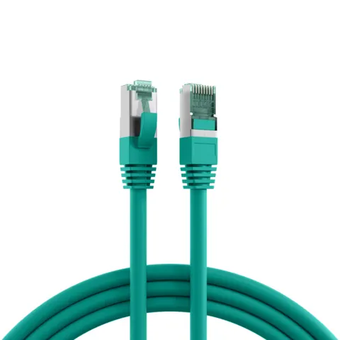 RJ45 Patchkabel Cat.6A S/FTP LSZH, grün 0,5m – Bild 1