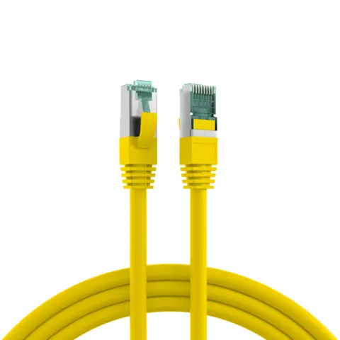 RJ45 Patchkabel Cat.6A S/FTP LSZH, gelb 10m – Bild 1