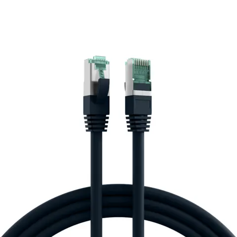 RJ45 Patchkabel Cat.6A S/FTP LSZH, schwarz 2m – Bild 1