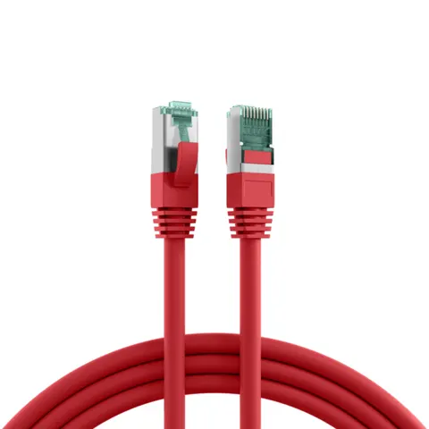 RJ45 Patchkabel Cat.6A S/FTP LSZH, rot 2m – Bild 1