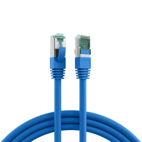 RJ45 Patchkabel Cat.6A S/FTP LSZH, blau 7,5m – Bild 1