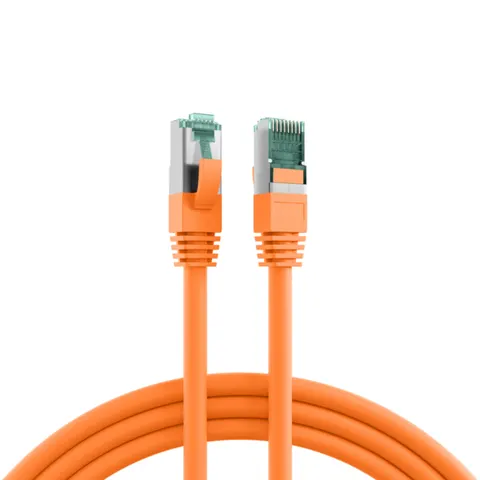 RJ45 Patchkabel Cat.6A S/FTP LSZH, orange 0,5m – Bild 1
