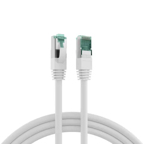 RJ45 Patchkabel Cat.6A S/FTP LSZH, weiß 10m – Bild 1