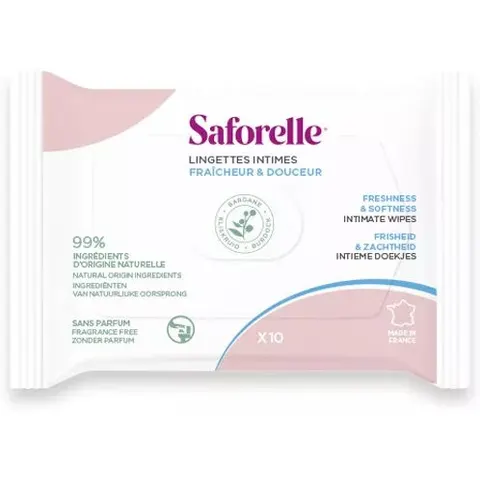 Saforelle Lingettes Flushable Pocket 10 – afbeelding 1