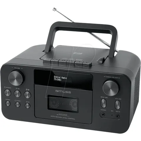 Muse M-182DB - Draagbare Bluetooth, DAB+, CD en Cassette speler – afbeelding 1