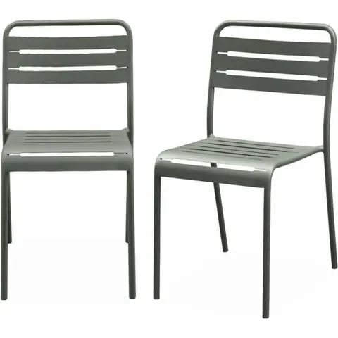sweeek - Set van 2 tuinstoelen metaal - amélia – 655998 – afbeelding 1