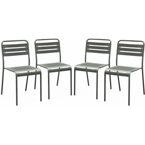 sweeek - Set van 4 tuinstoelen metaal - amélia – 656223 – afbeelding 1