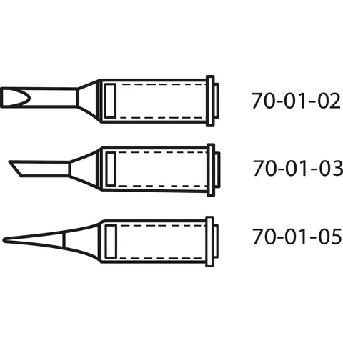 SPITZE 70-01-02 - Replacement nozzle for WELLER Pyropen Piezo, chisel 3 mm – image 1