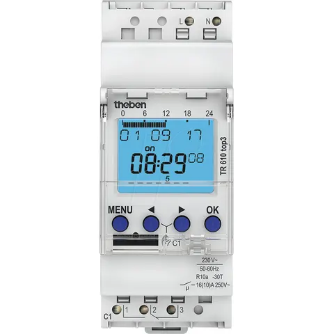 THEBEN AG THEBEN 6100130 - Digital 1-channel timer, weekly programme, app, power reserve – image 1