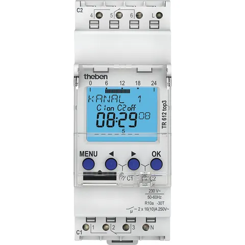 THEBEN AG THEBEN 6120130 - Digital 2-channel timer, weekly programme, app, power reserve – image 1