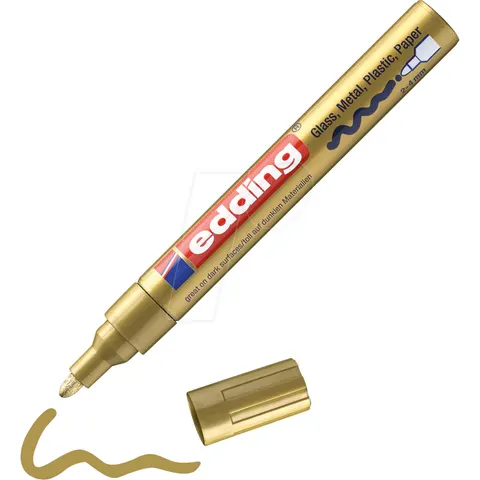 Viltstift Edding Lakmarker Goud – afbeelding 1