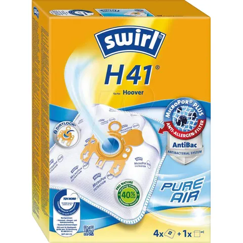 swirl® MicroPor® Plus Staubsaugerbeutel, H41 – Bild 1