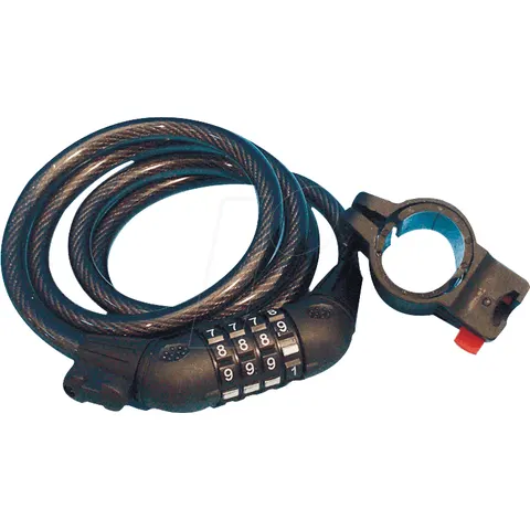 FREI BIKE 43007 - Bicycle spiral cable combination lock – image 1