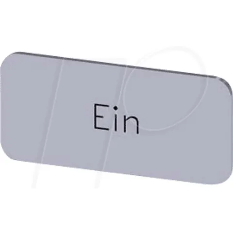 SIEMENS BZS SI EIN - Label plate, silver, ON – image 1