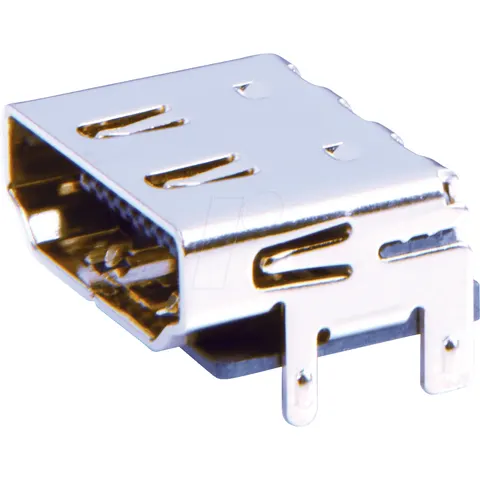 BKL HDMI SMD PEB - HDMI receptacle, SMD, print, angle – image 1