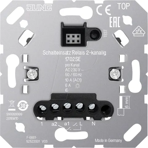 JUNG JG 1702SE - Switching insert relay, 2-channel – image 1