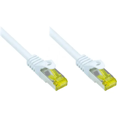 Good Connections Patchkabel m. Cat.7 Rohkabel weiß 10m – Bild 1