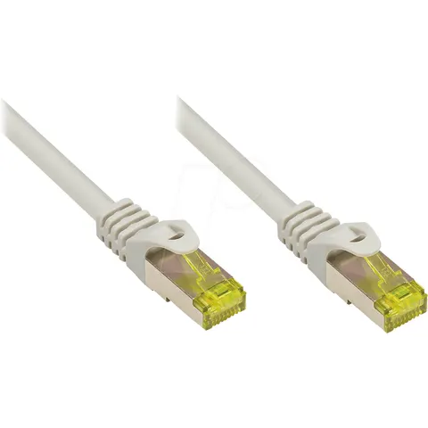 Good Connections Patchkabel m. Cat.7 Rohkabel grau 0,15m – Bild 1