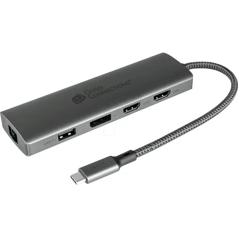 Good Connections USB-C-Hub (10-Port) anthrazit – Bild 1