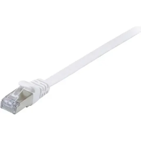 Equip Cat.6A U/FTP Flat Patchkabel, 3m, Weiß – Bild 1